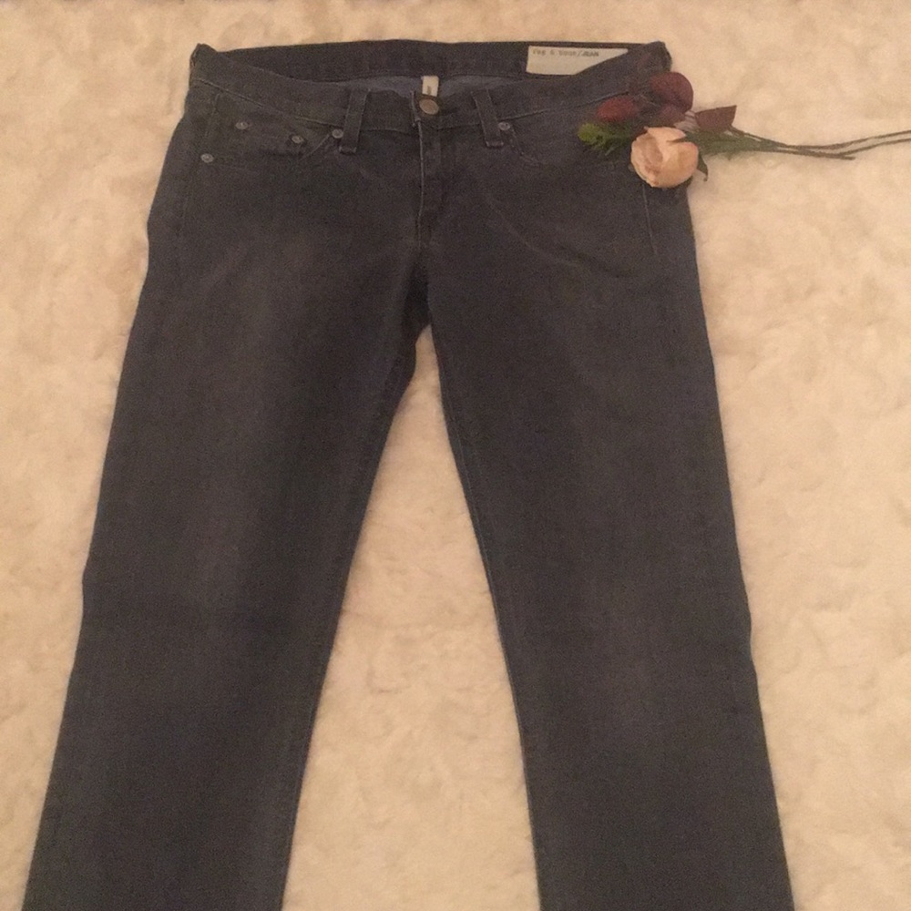 Rag & Bone Skinny Jean in Crowley (grey) Size 26.